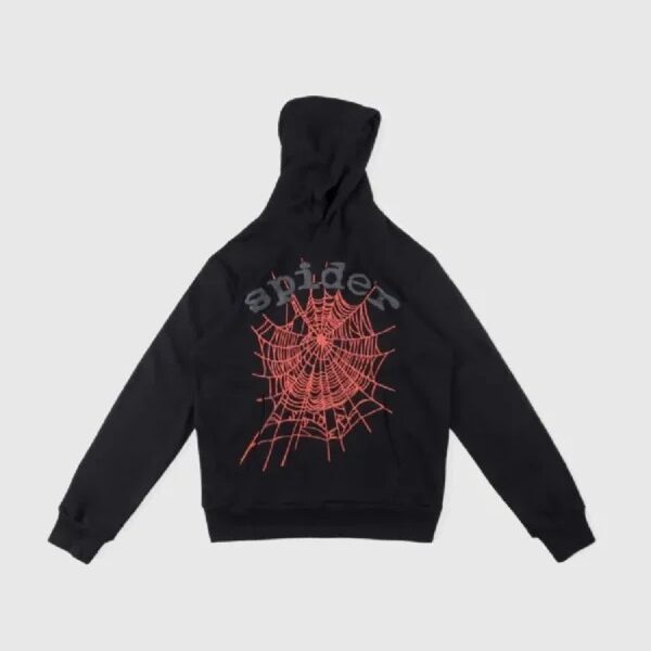 spider black hoodie